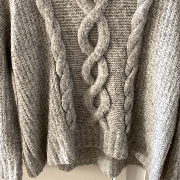 Witchery cable knit grey jumper size small - Picture 2 of 8
